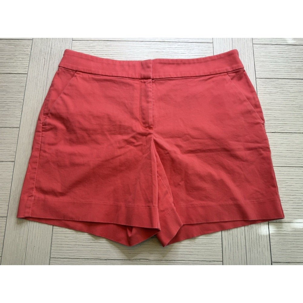 Loft The Riviera Short Coral Casual Cotton Chino Pockets Classic Women's Sz 8.‎